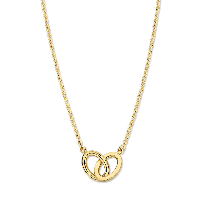 Geelgouden Collier met Verbonden Schakels – 14-Karaat Luxe voor Dames