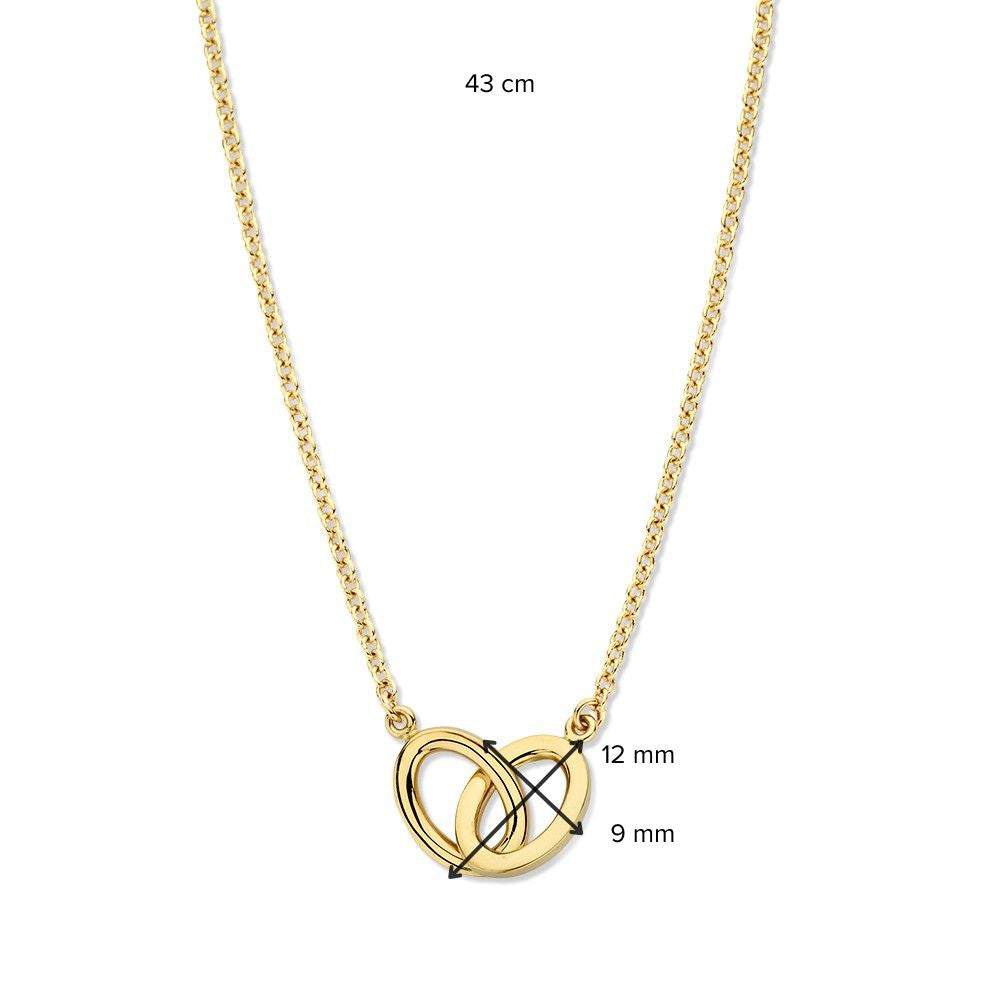 Geelgouden Collier met Verbonden Schakels – 14-Karaat Luxe voor Dames