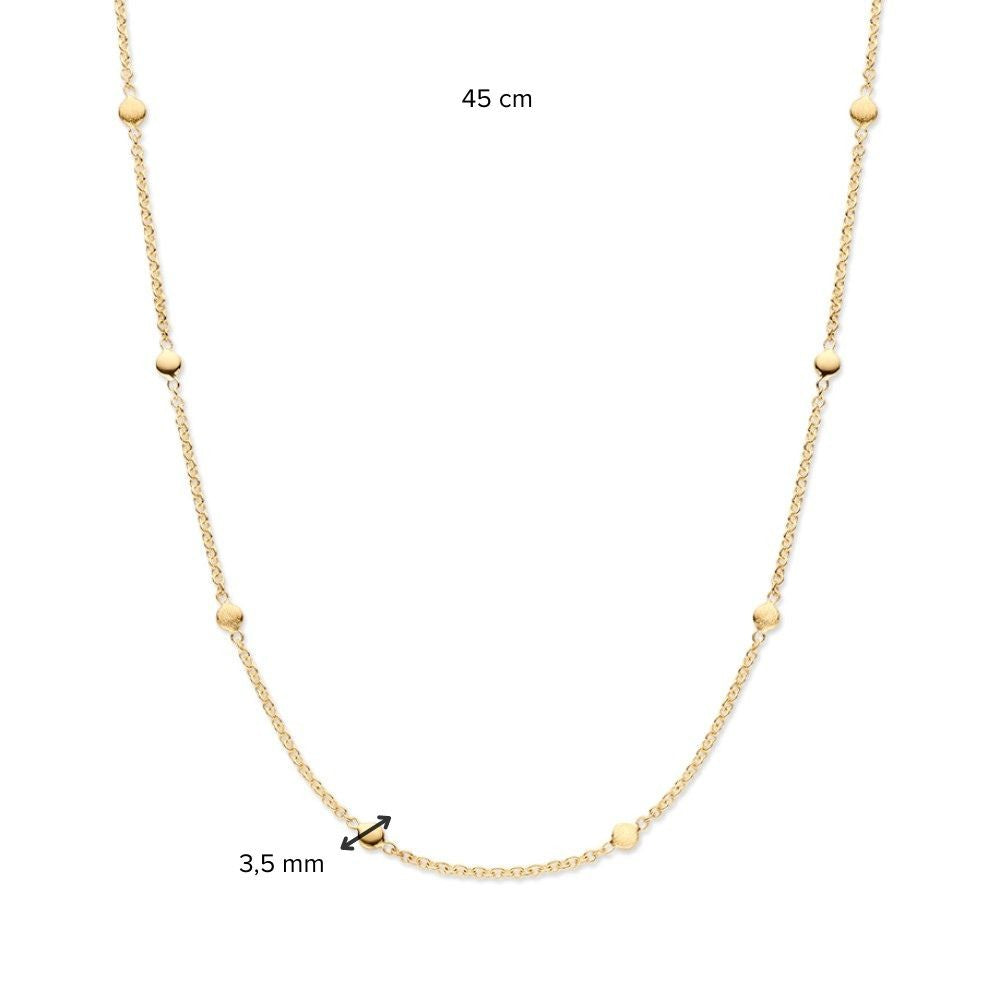 14K Geelgouden Collier met Luxe Gouden Elementen – Elegante Sieraad voor Dames