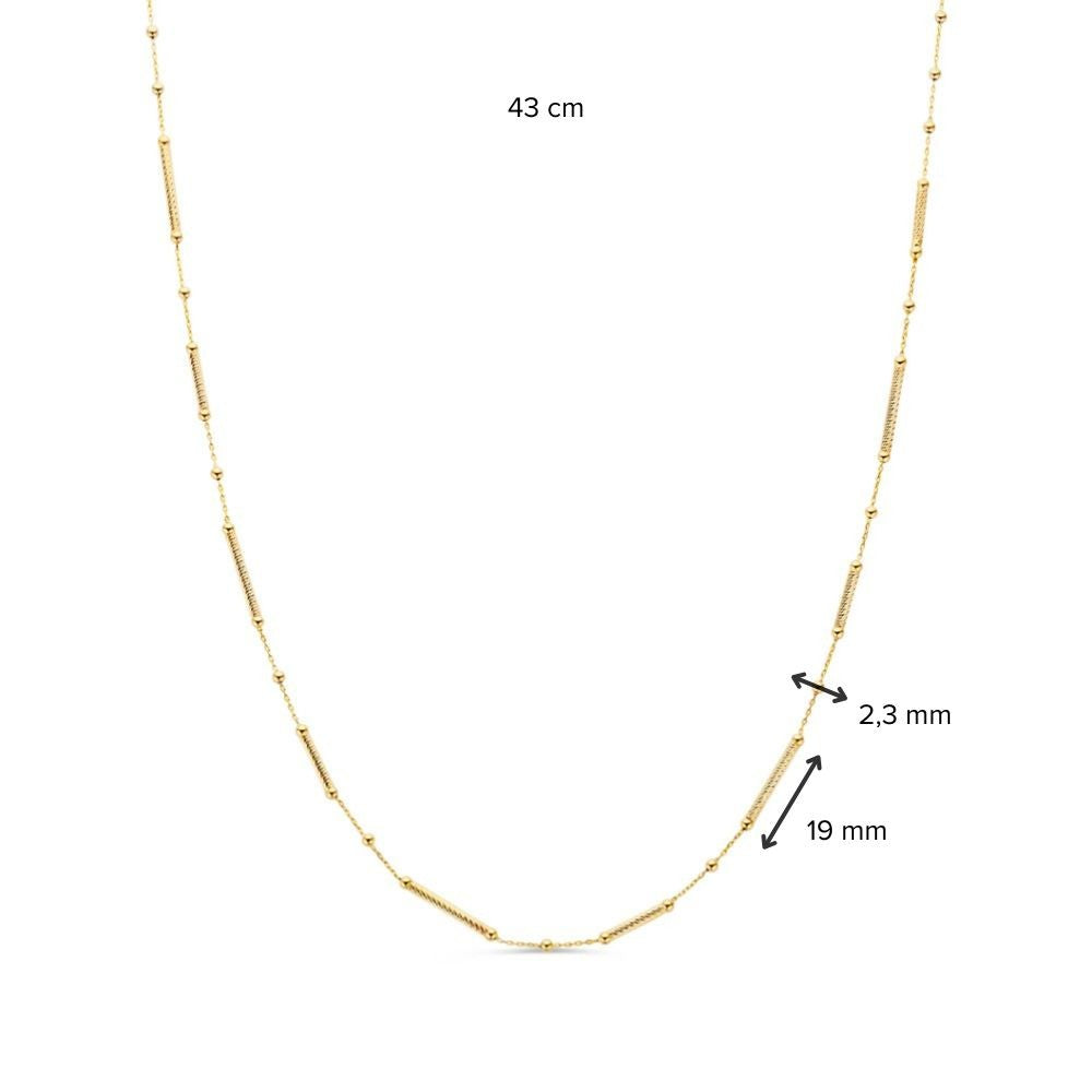 14K Geelgouden Collier – Subtiel en Elegant Sieraad voor Dames