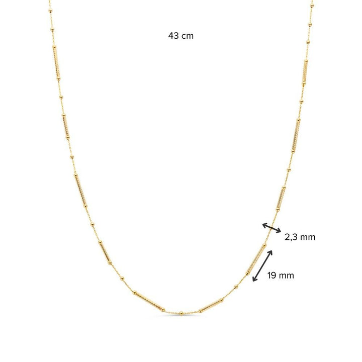 14K Geelgouden Collier – Subtiel en Elegant Sieraad voor Dames