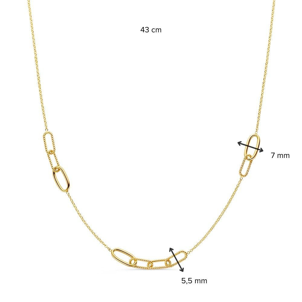 14K Geelgouden Collier – Luxe en Tijdloos Sieraad voor Dames