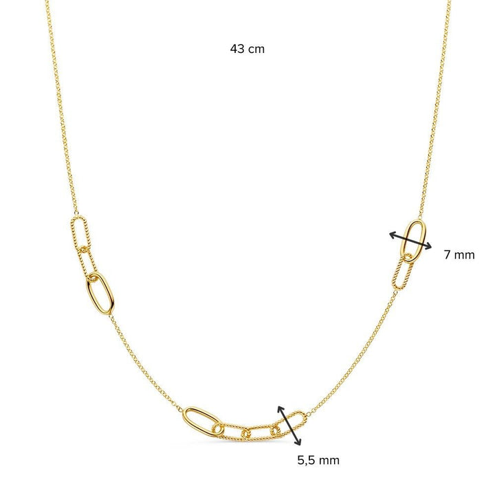 14K Geelgouden Collier – Luxe en Tijdloos Sieraad voor Dames