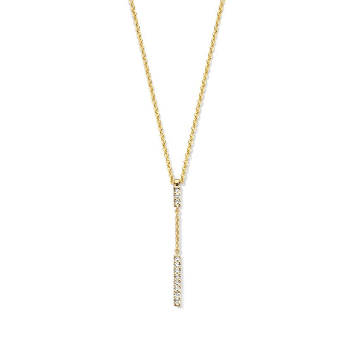 Geelgouden Collier met Diamanten Hanger - 14 Karaat Briljant