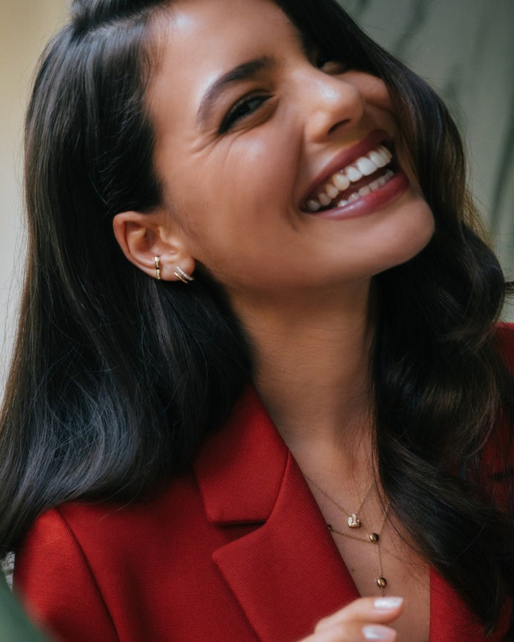 Refined Yellow Gold Heart Pendant Necklace with Diamonds, 0.06ct