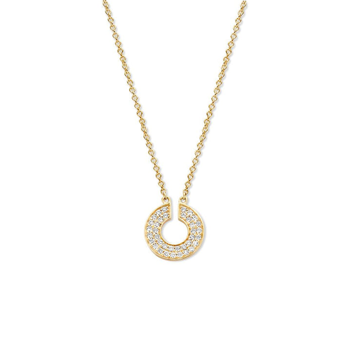 Geelgouden Collier met Diamant - 14 Karaat Tijdloze Luxe