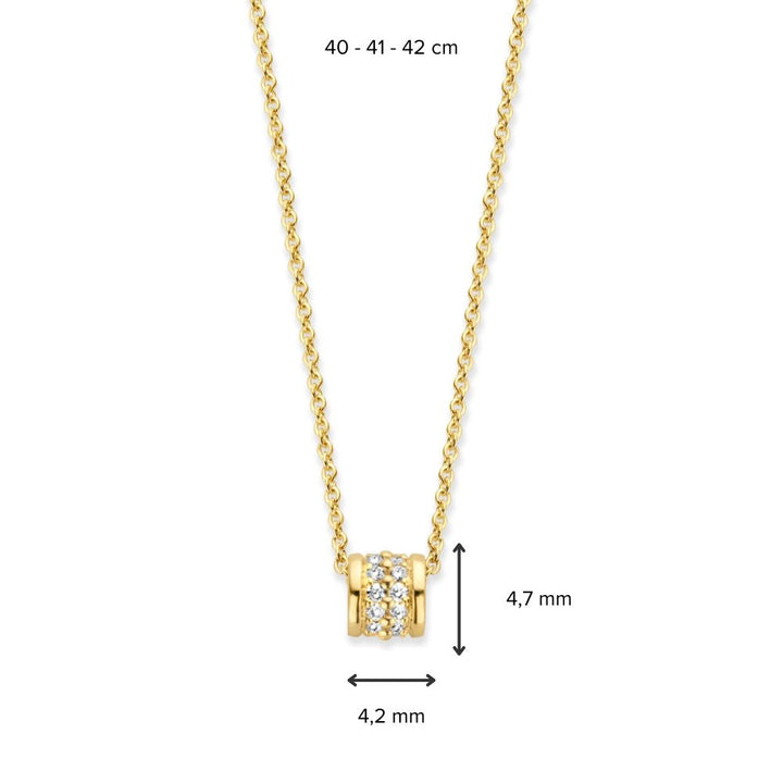 Geelgouden Collier met Diamant - 14 Karaat Briljant Luxe