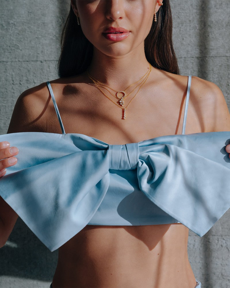 Geelgouden Diamanten Collier met Briljanten in Oplopende Grootte – 14 Karaat Goud & 0,50 crt