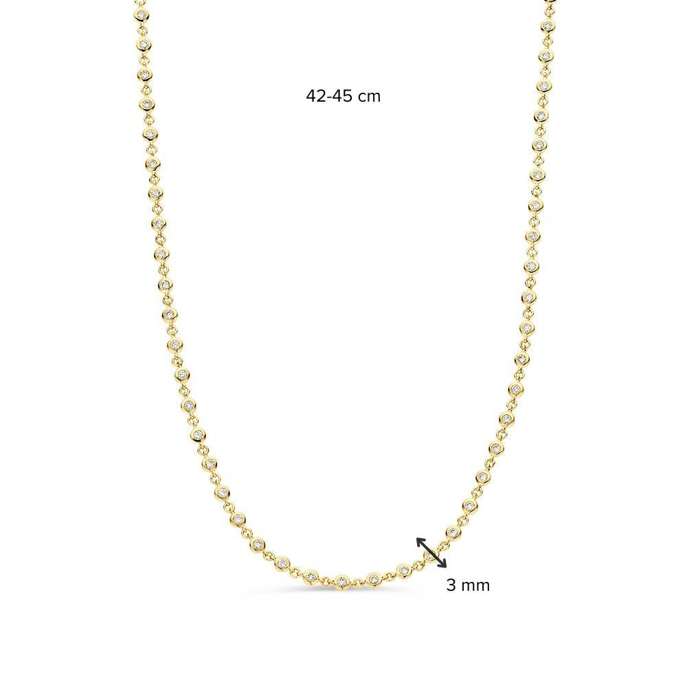 Collier geelgoud briljant 1,51 crt.