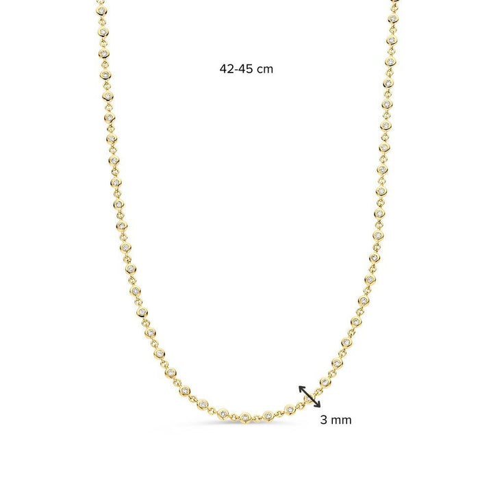 Collier geelgoud briljant 1,51 crt.