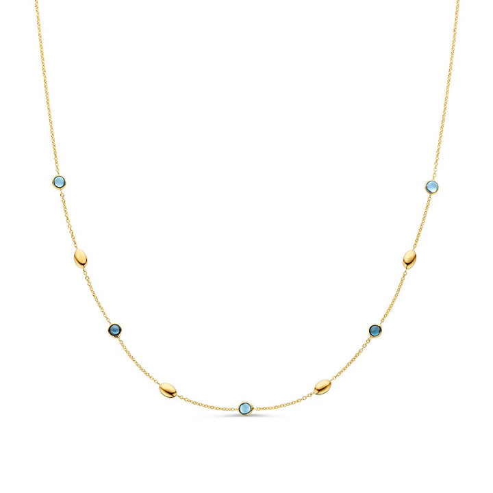 Collier geelgoud edelsteen