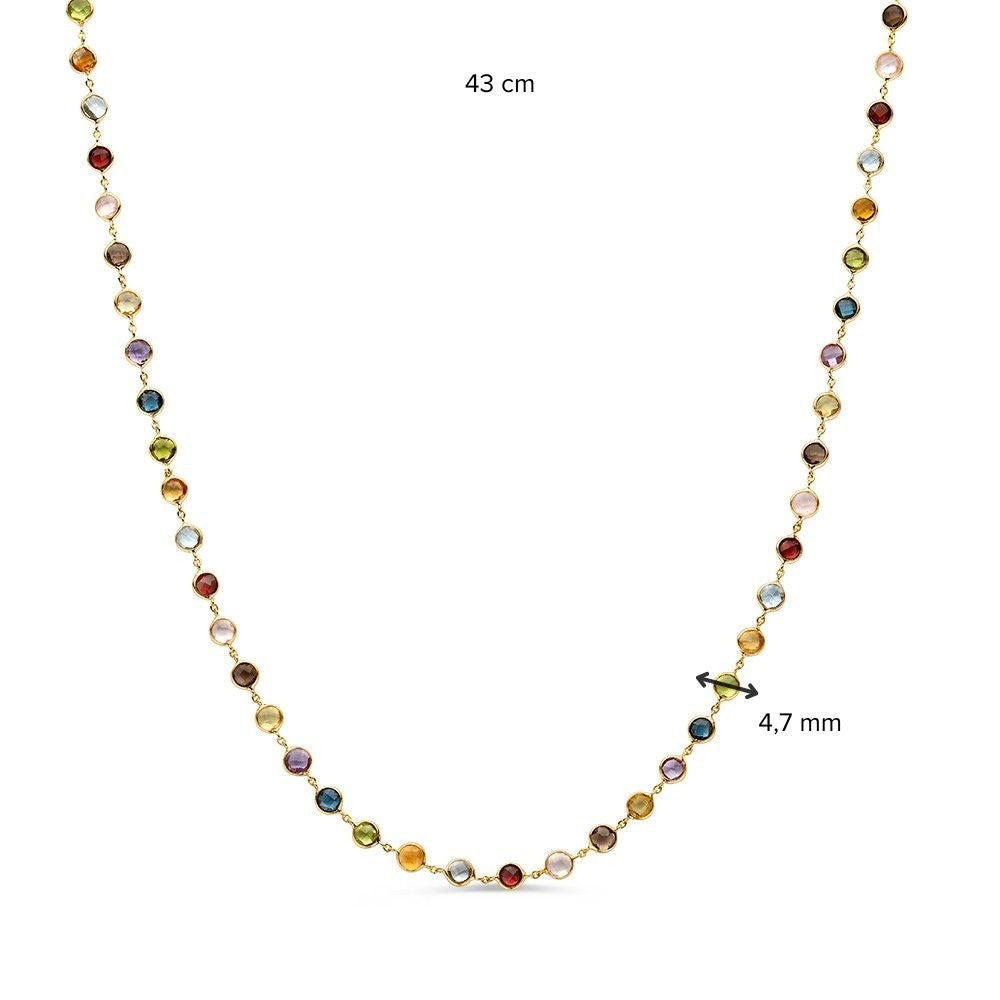 Collier geelgoud edelsteen