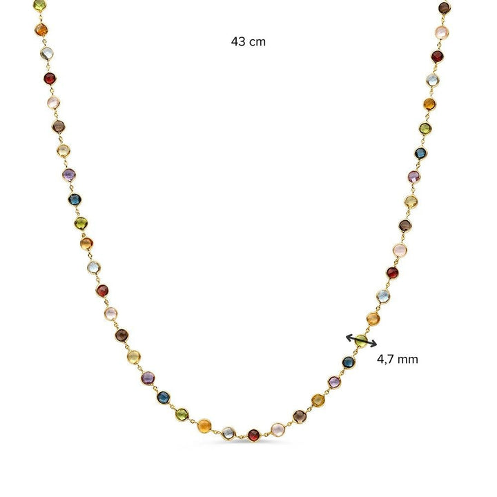 Collier geelgoud edelsteen