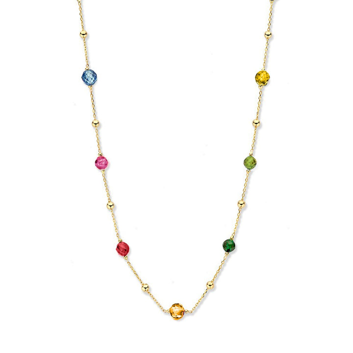 Collier geelgoud zirkonia