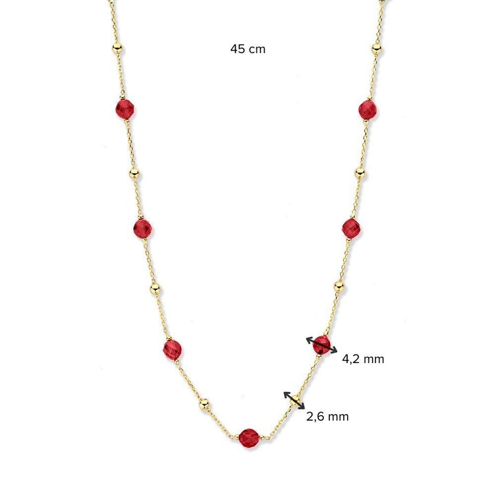 Collier geelgoud zirkonia