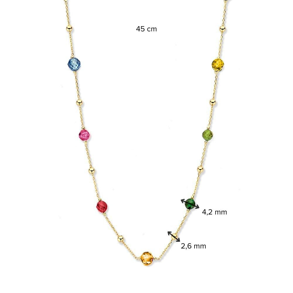 Collier geelgoud zirkonia