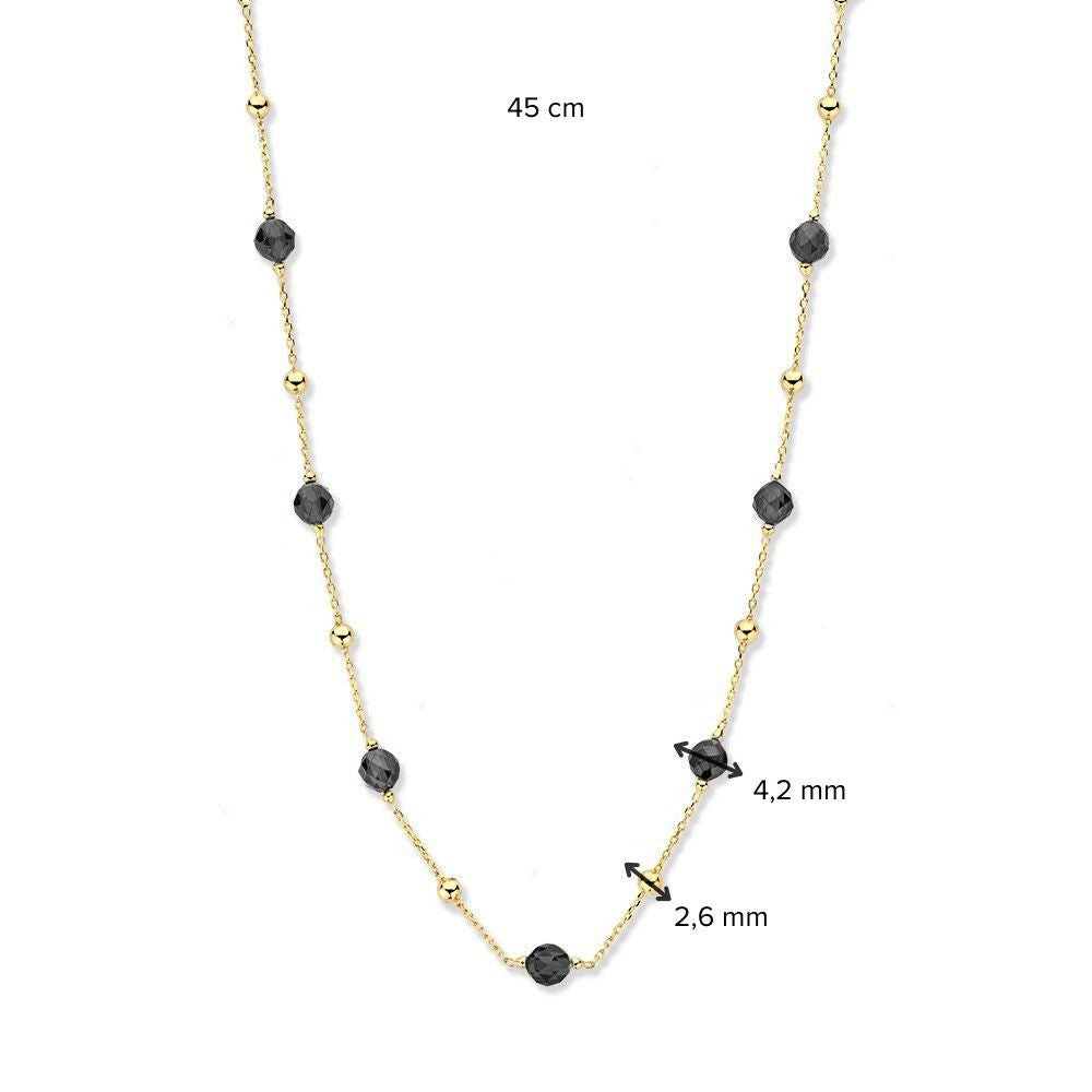 Collier geelgoud zirkonia