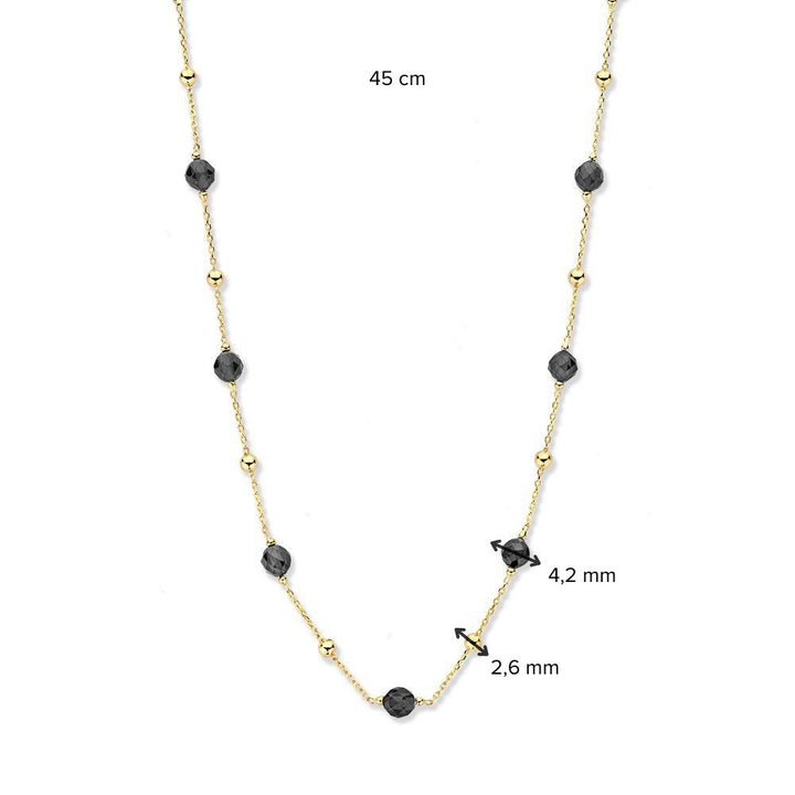 Collier geelgoud zirkonia