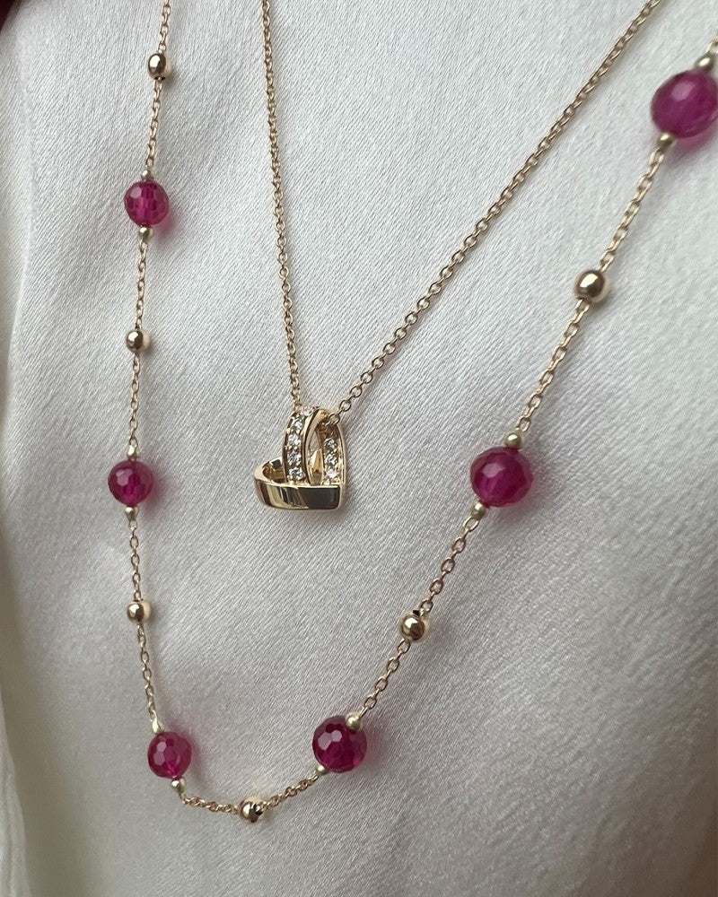 Collier geelgoud zirkonia