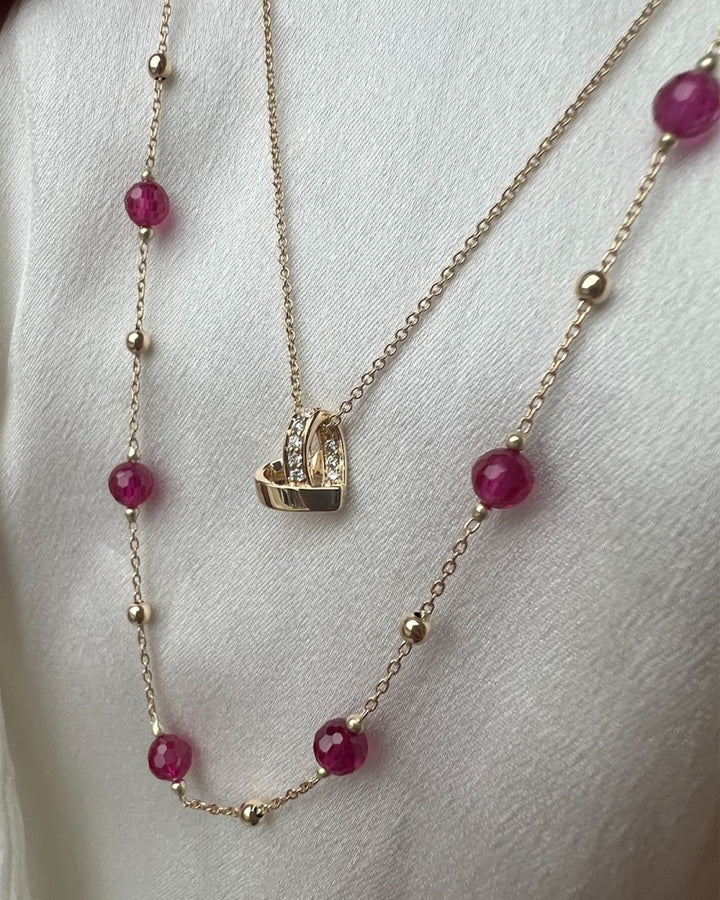 Collier geelgoud zirkonia