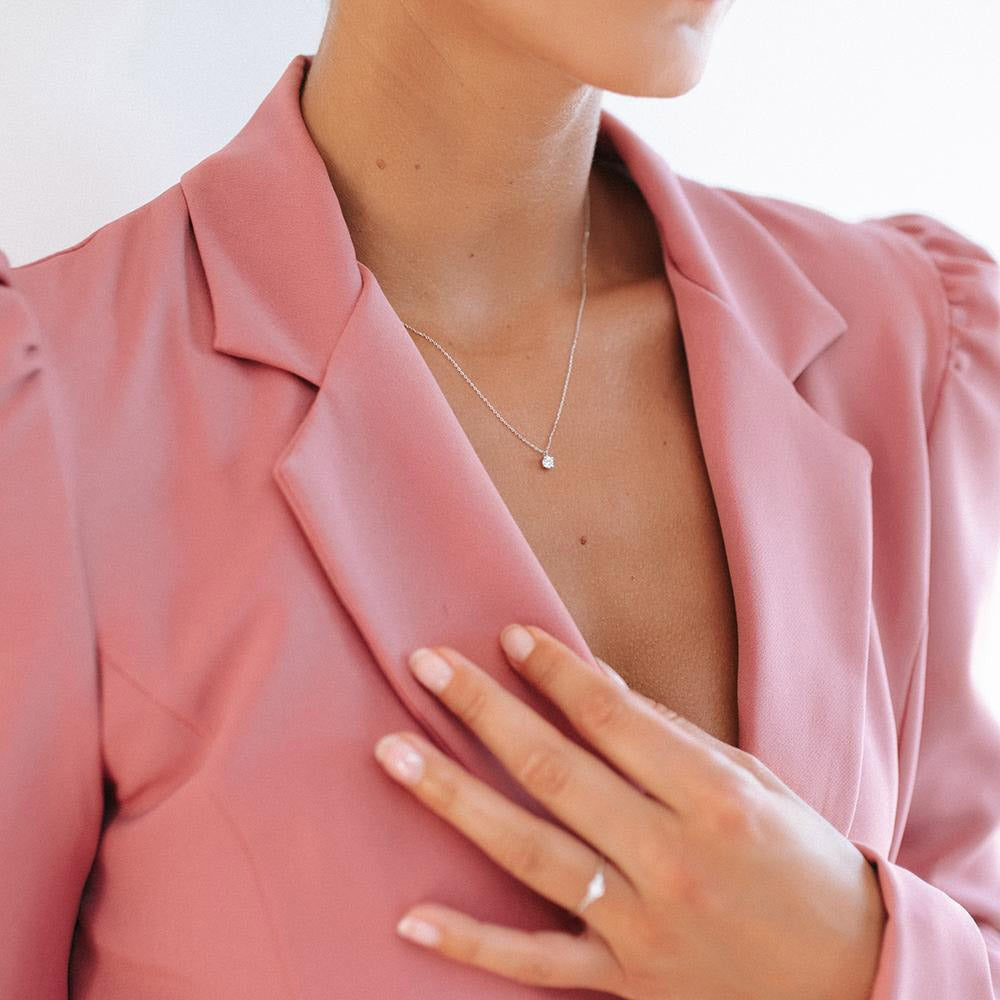 Collier Olivia 0,20 crt. witgoud