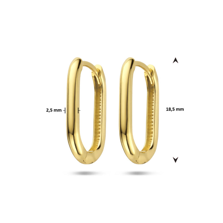 Tropfenohrringe Büroklammer 14K Gelbgold