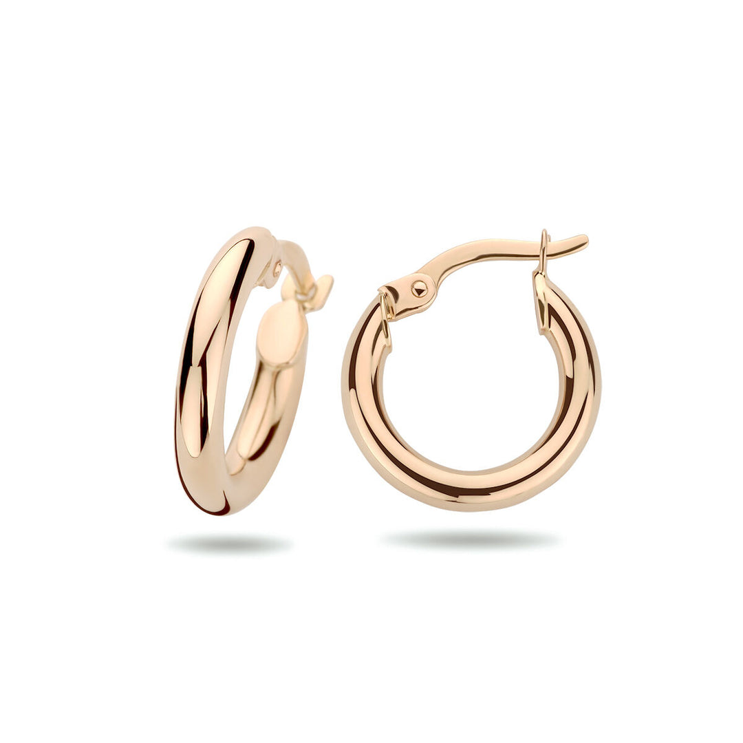 Ohrringe 2,5 mm Rundrohr 14K Roségold 