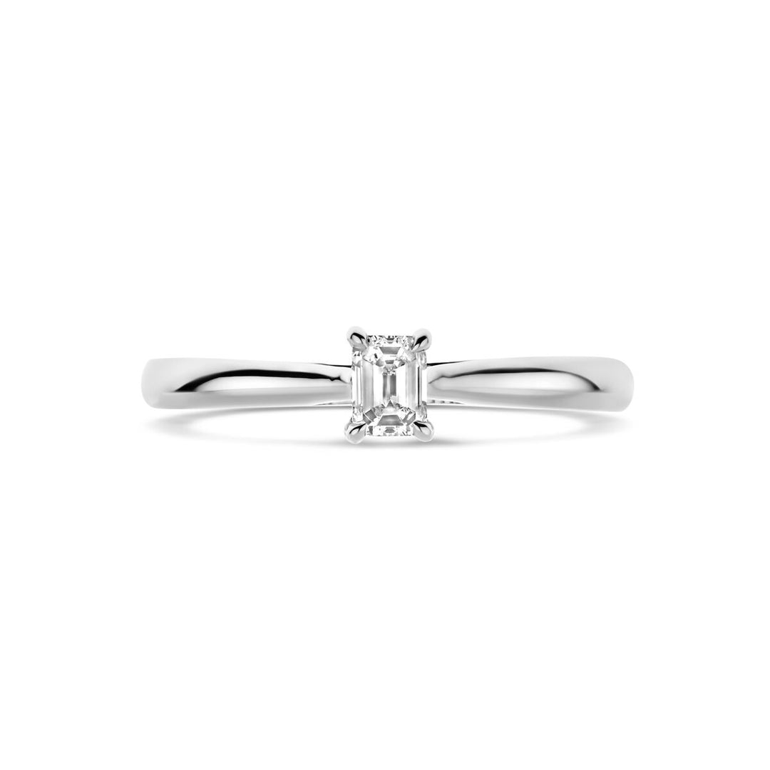 ring lab grown diamant 0.25ct h si 14K witgoud