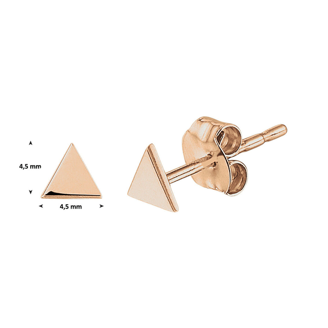 triangle earrings 14K rose gold