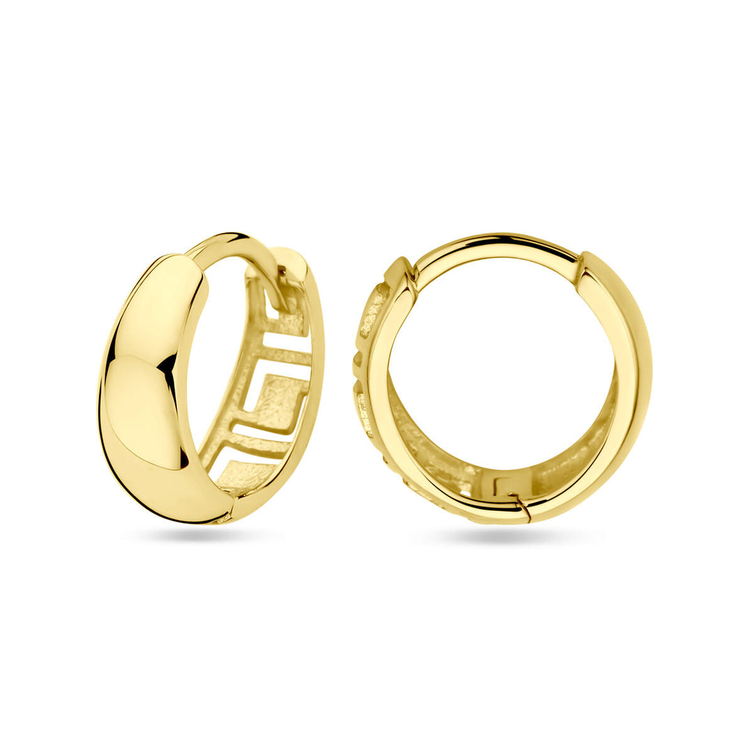 klapoorringen 12 mm 14K geelgoud