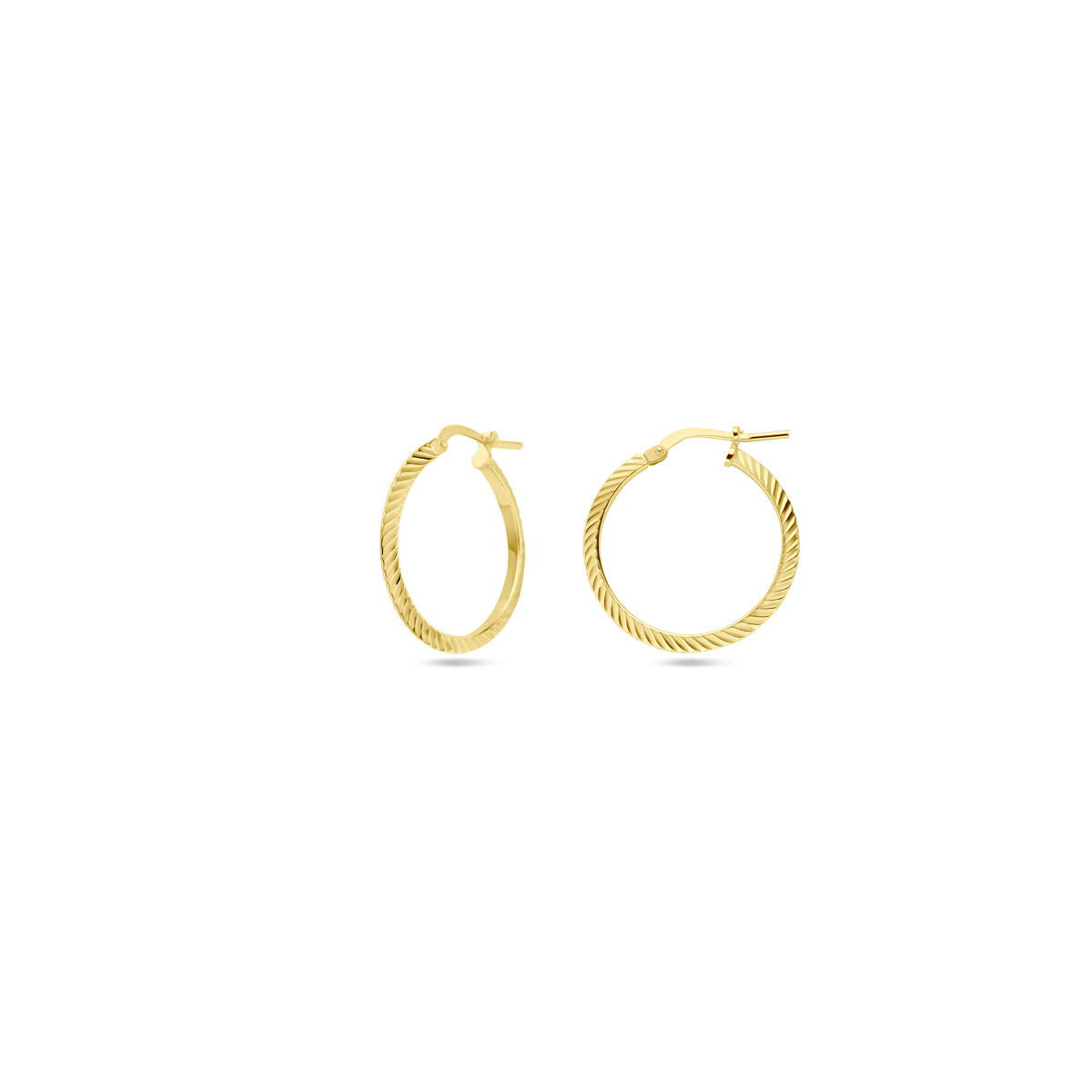 earrings diamond-plated 1 micron silver gold-plated (yellow)