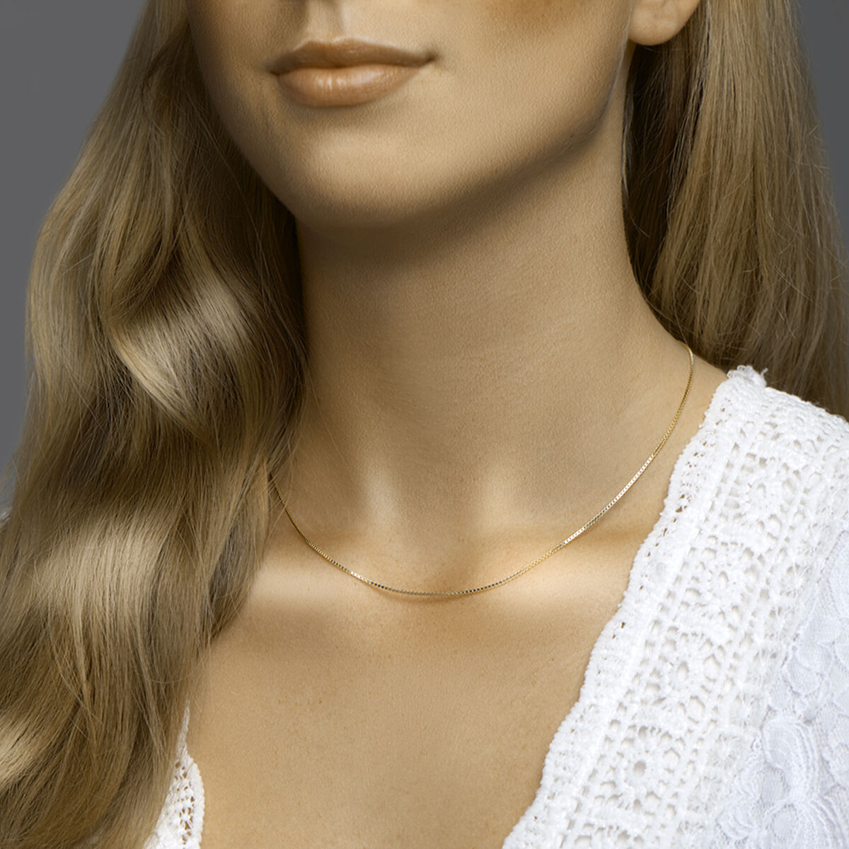 necklace venetian 1.1 mm 41 + 4 cm 3 micron silver gold plated (yellow)