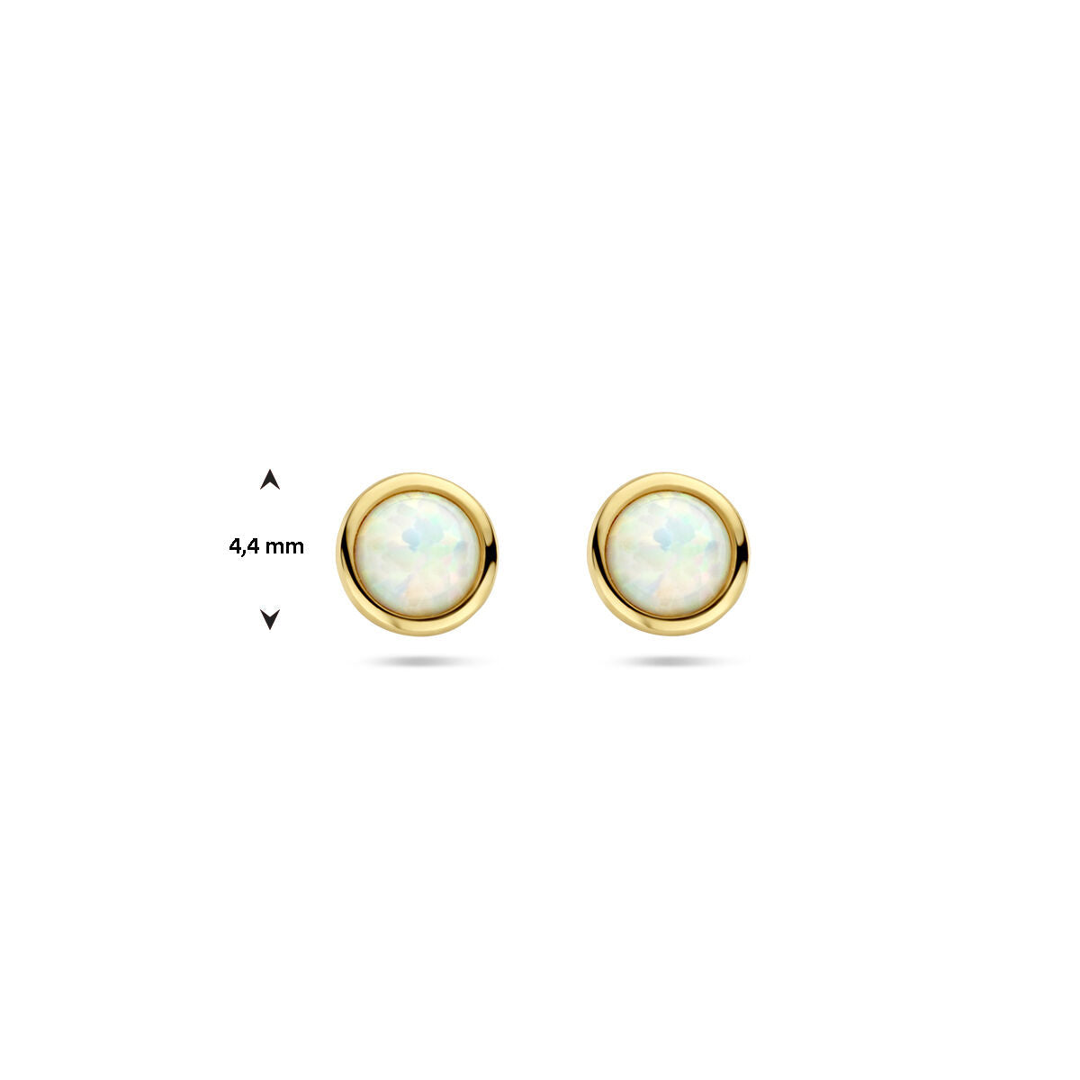 oorknoppen opaal 14K geelgoud