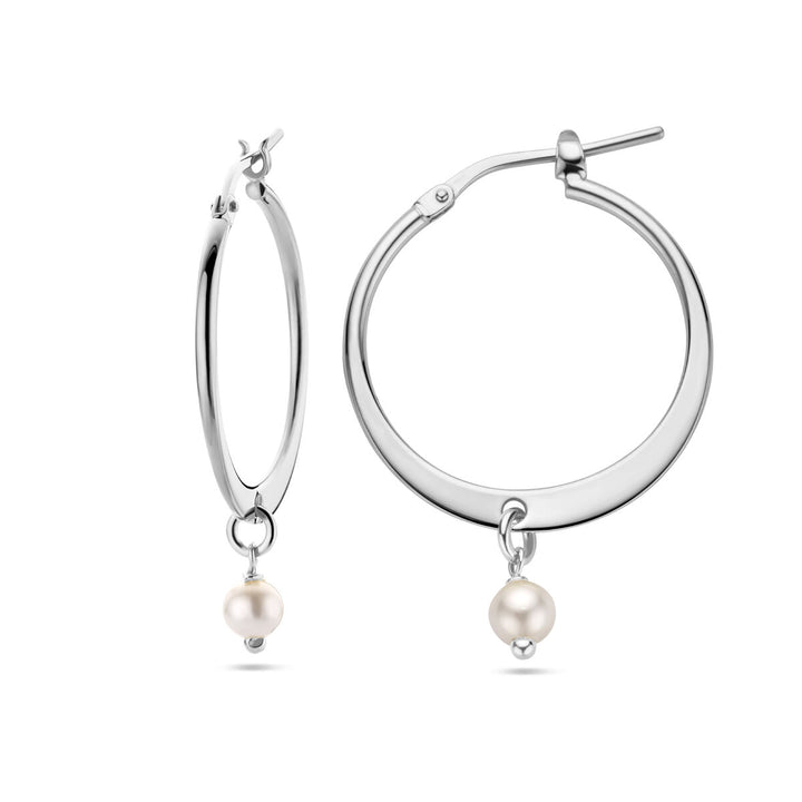 oorhangers synth. parel zilver gerhodineerd