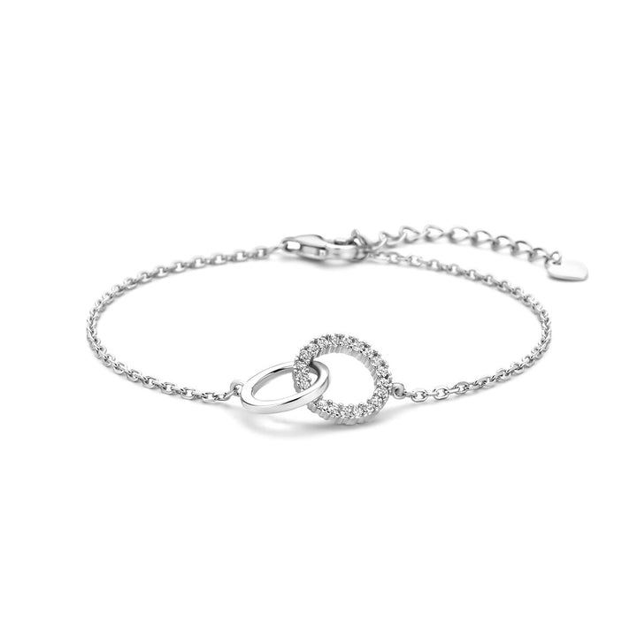 Zilveren dames armband met zirkonia – gerhodineerd 925 zilver
