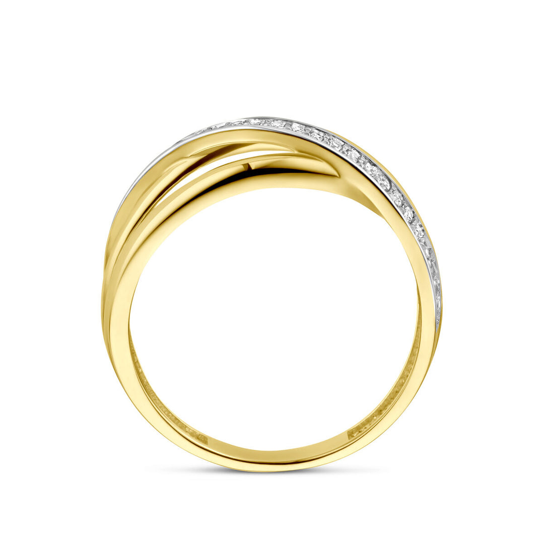 ring zirconia 14K yellow gold