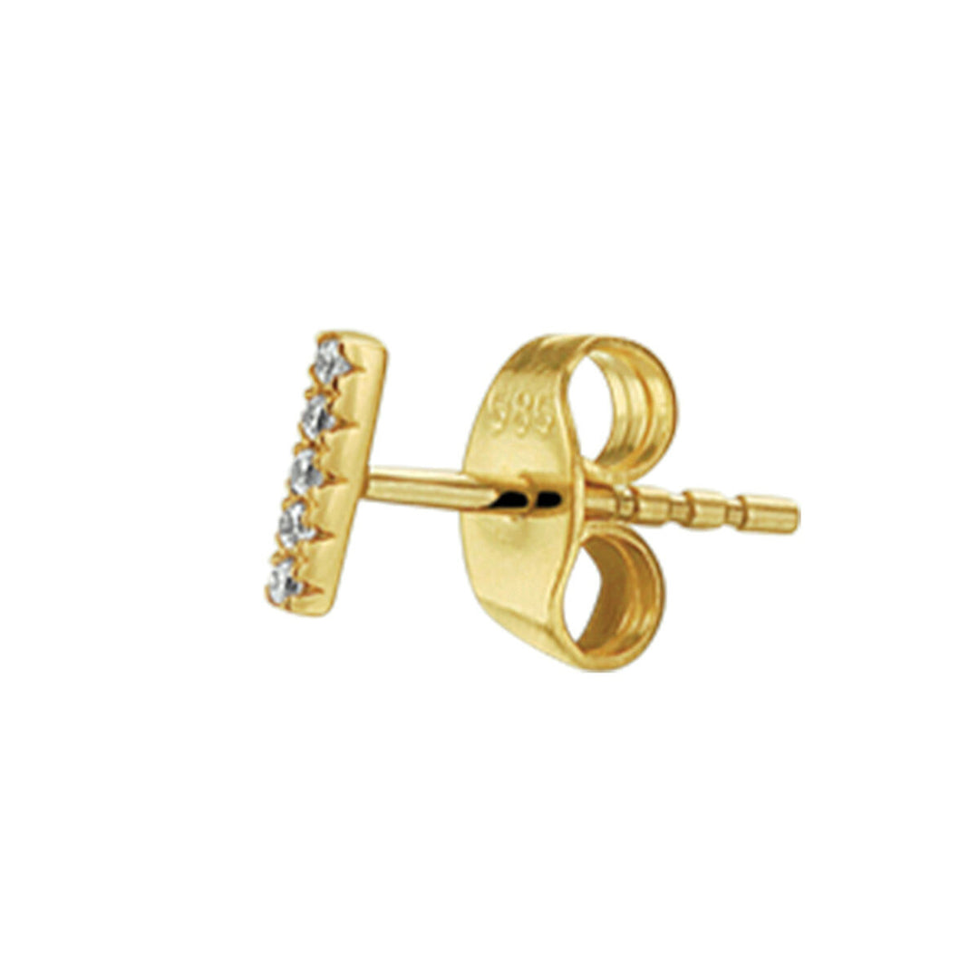 Ohrstecker Bar Diamant 0,02 ct h p1 pro Stück 14 K Gelbgold