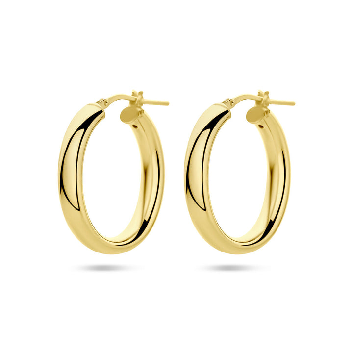 Ohrringe Halbrundrohr 1 Mikron Silber vergoldet (gelb)