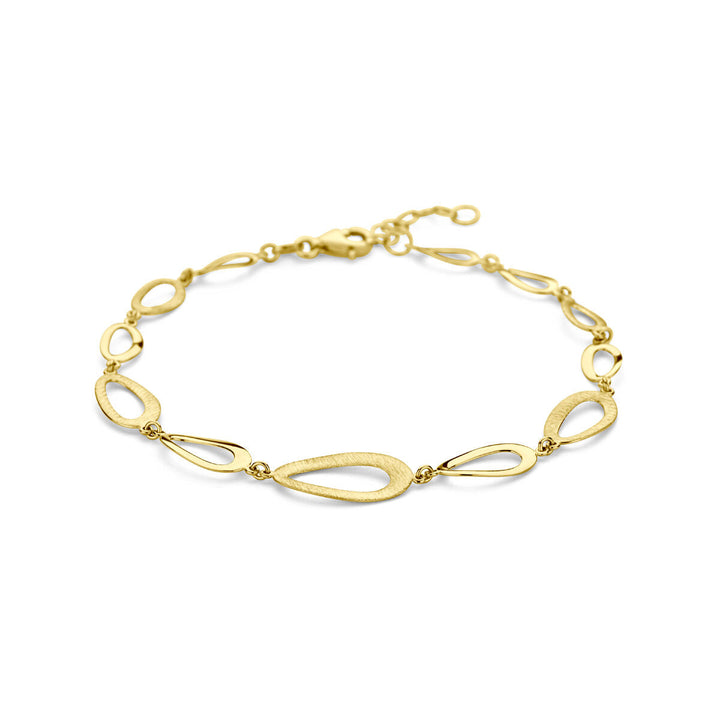 Gold bracelet ladies poly/matte 14K