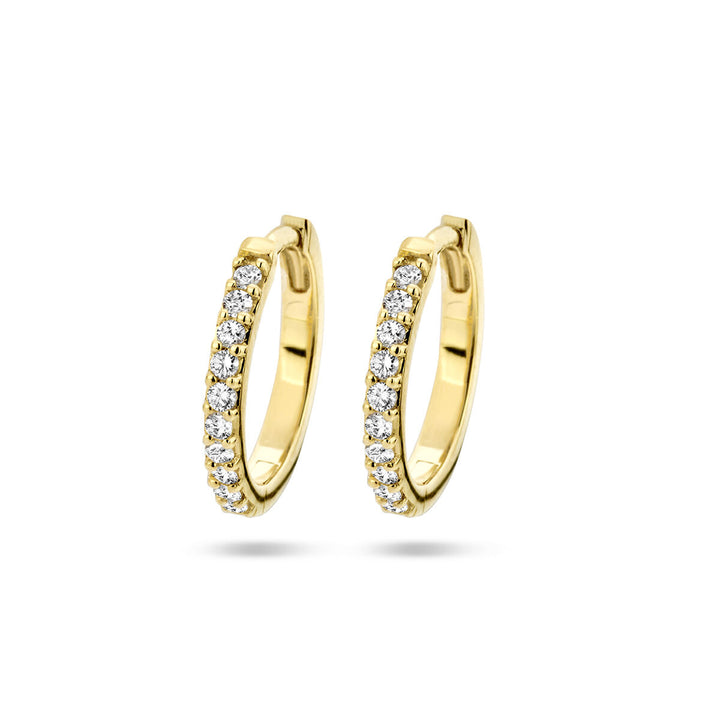 drop earrings diamond 0.23ct (2x0.115) h p1 14K yellow gold