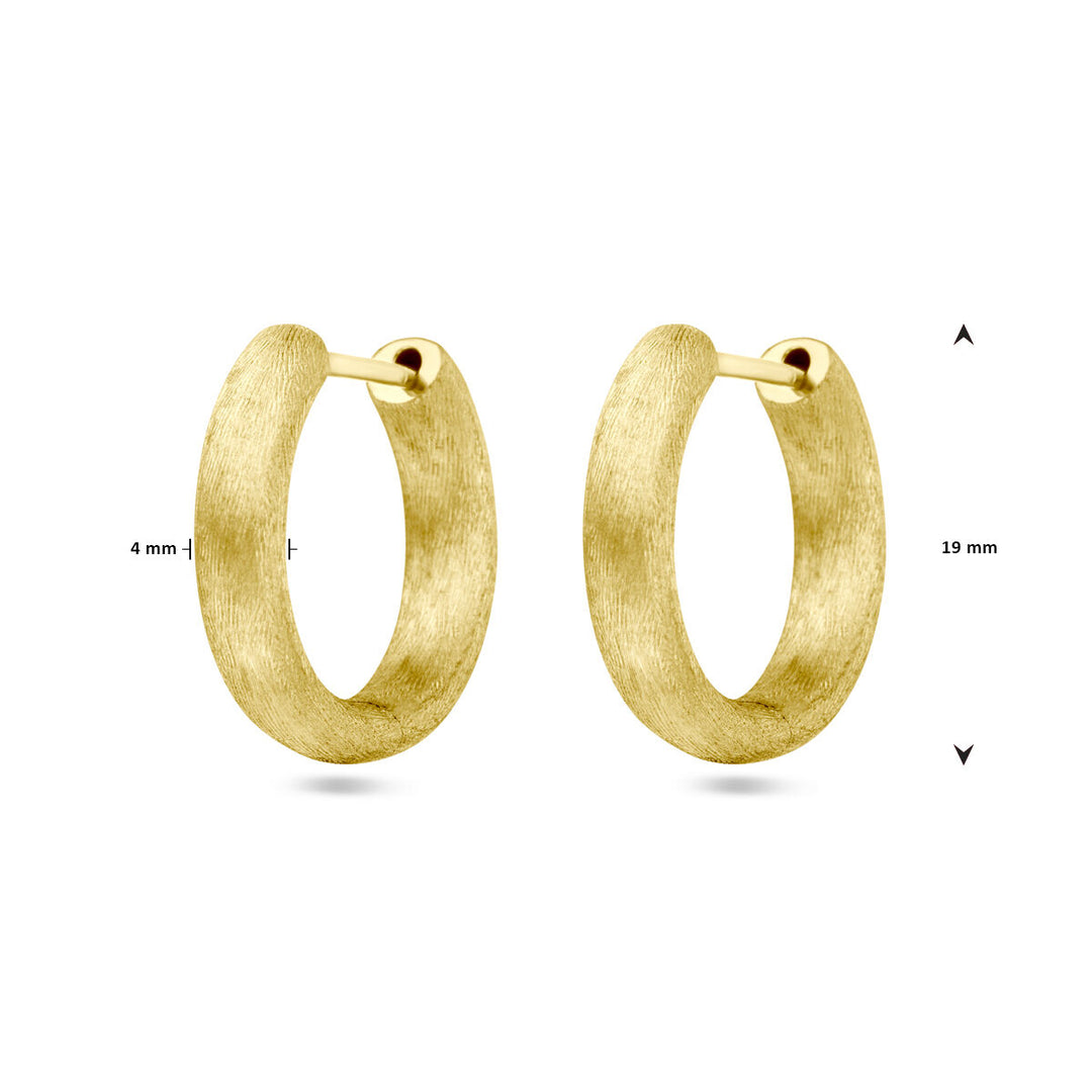 pop-up earrings poly/matte 14K yellow gold
