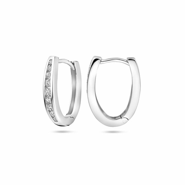 klapoorringen zirkonia 16,5 mm zilver gerhodineerd