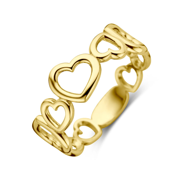 Ring Herzen 14K Gelbgold