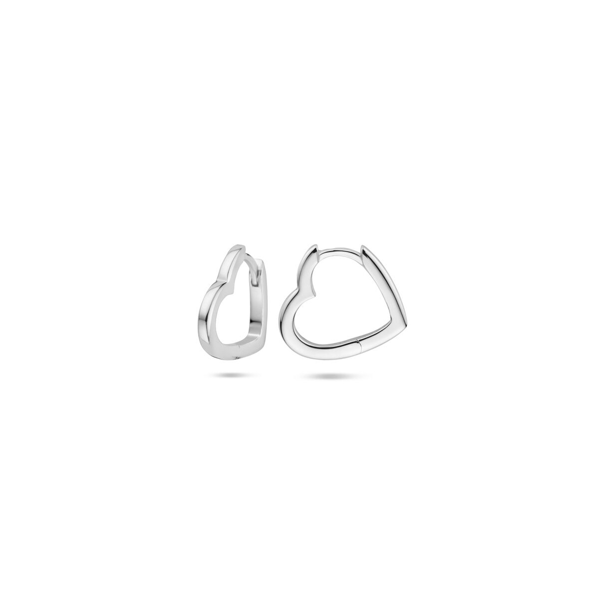 klapoorringen hartjes 2 mm zilver gerhodineerd