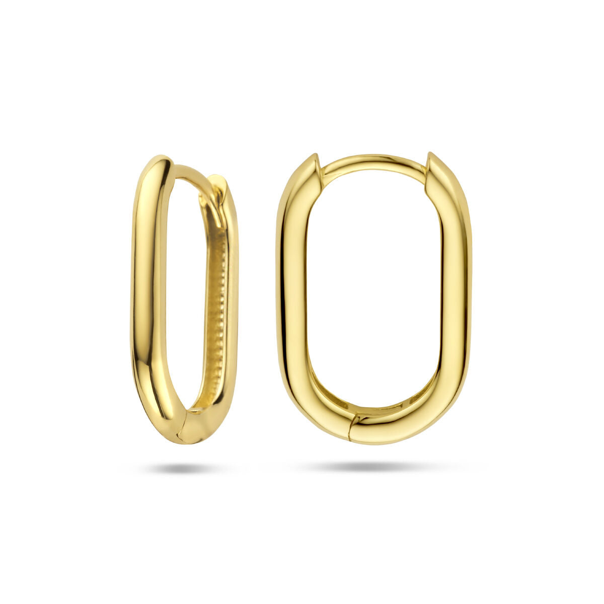drop earrings paper clip 14K yellow gold