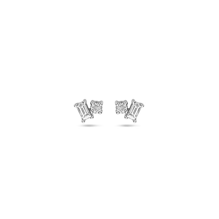 oorknoppen diamant 0.2ct (2x 0.1ct) h si 4 mm 14K witgoud