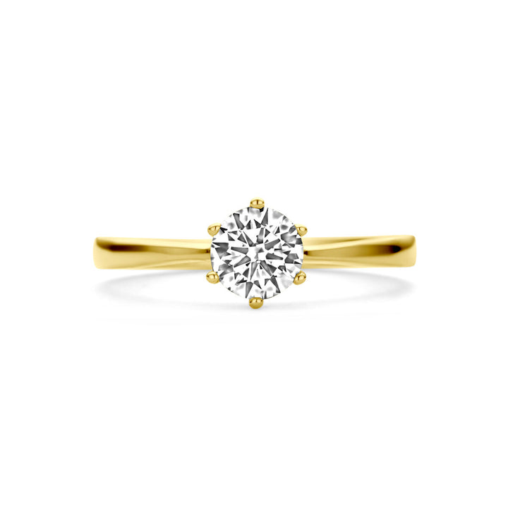 ring zirconia 14K yellow gold