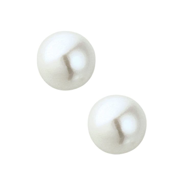 pearl ear studs 14K yellow gold