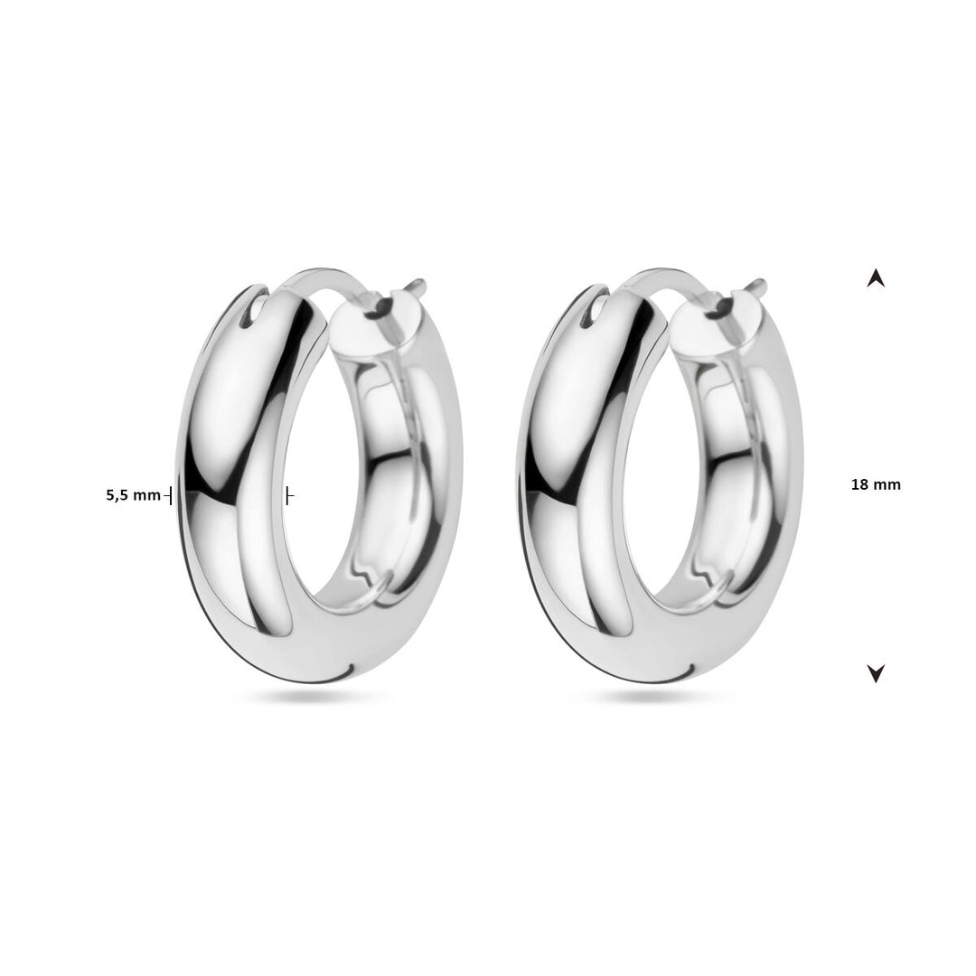 oorringen zilver gerhodineerd