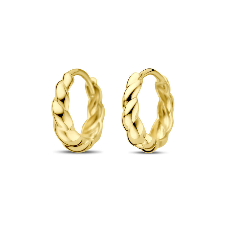 klapoorringen 13 mm 14K geelgoud